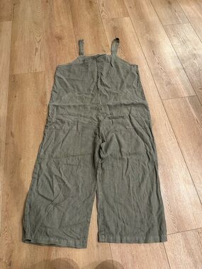 Universal Thread Olive Green Wide-Leg Linen Jumpsuit